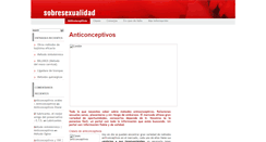 Desktop Screenshot of anticonceptivos.sobresexualidad.com